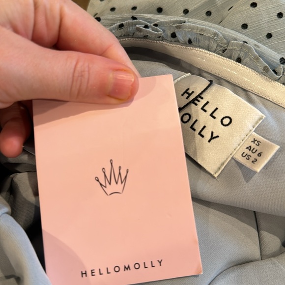 NWT HELLO MOLLY MIMOSA TIME DRESS‎ BLUE xs - Picture 9 of 11